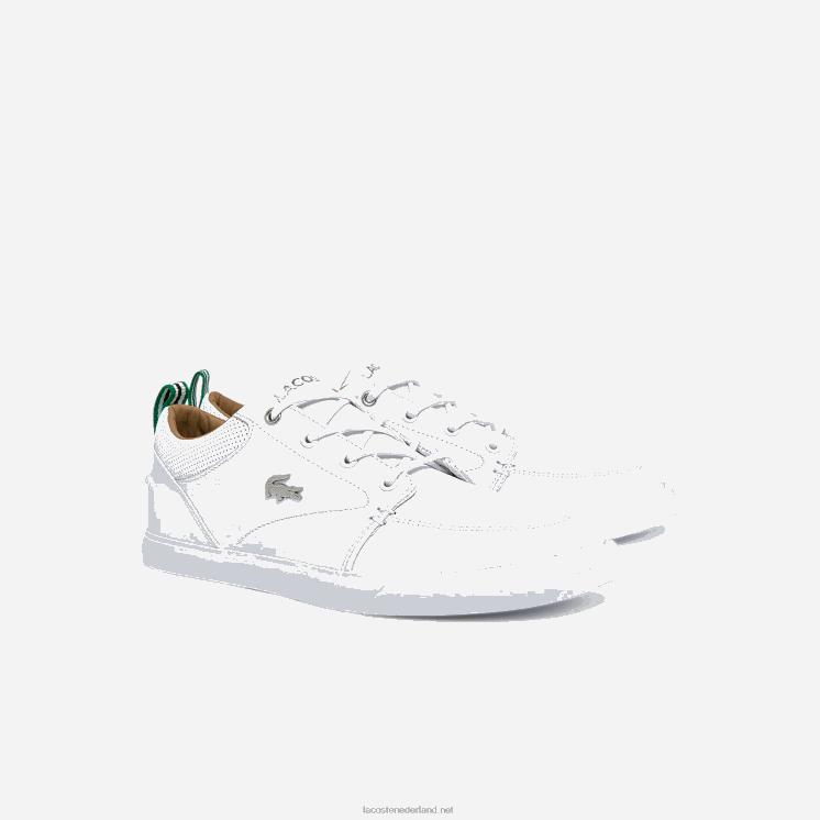 Lacoste Bayliss leren sneakers met geperforeerde kraag 0828H1759 wit 21g Heren