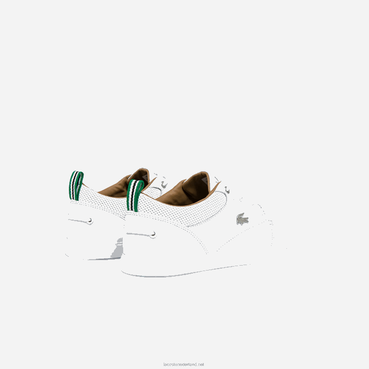 Lacoste Bayliss leren sneakers met geperforeerde kraag 0828H1759 wit 21g Heren