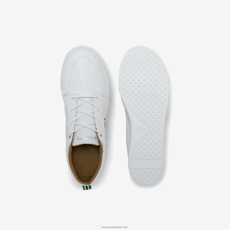 Lacoste Bayliss leren sneakers met geperforeerde kraag 0828H1759 wit 21g Heren