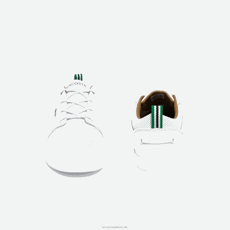Lacoste Bayliss leren sneakers met geperforeerde kraag 0828H1759 wit 21g Heren