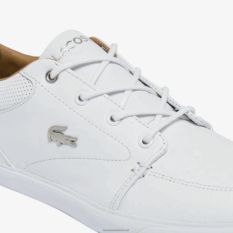Lacoste Bayliss leren sneakers met geperforeerde kraag 0828H1759 wit 21g Heren
