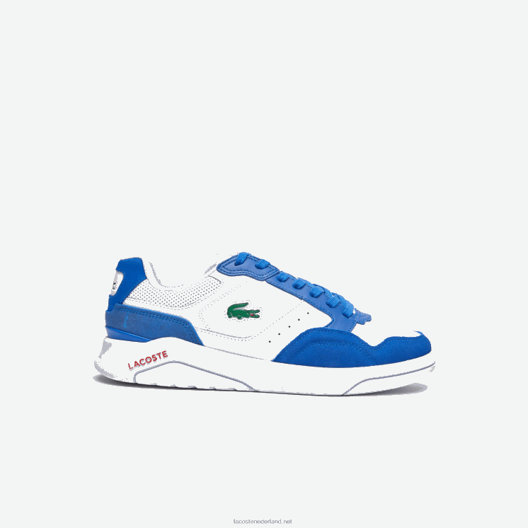Lacoste Game Advance luxe leren sneakers 0828H1707 wit/blauw 080 Heren