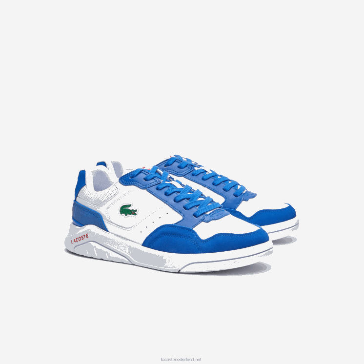 Lacoste Game Advance luxe leren sneakers 0828H1707 wit/blauw 080 Heren