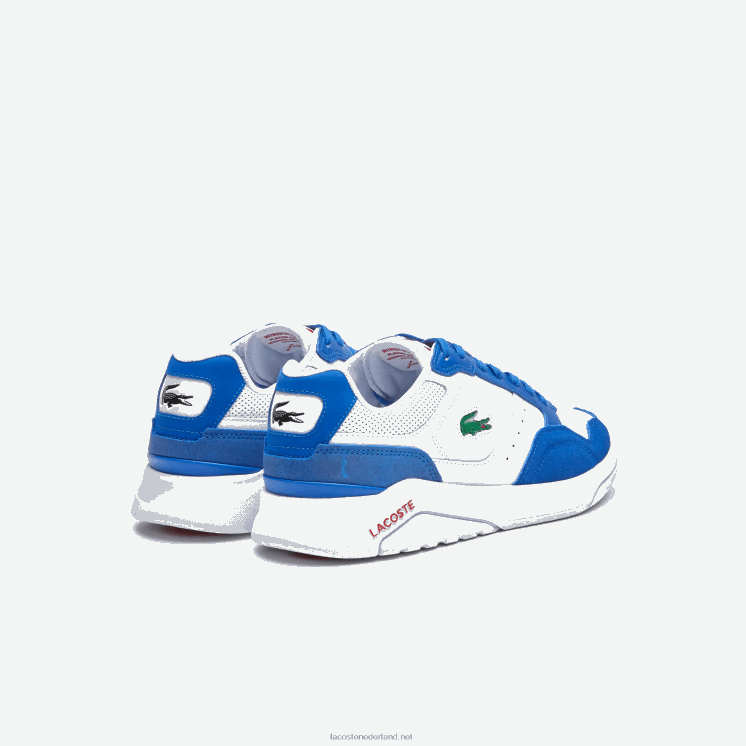 Lacoste Game Advance luxe leren sneakers 0828H1707 wit/blauw 080 Heren
