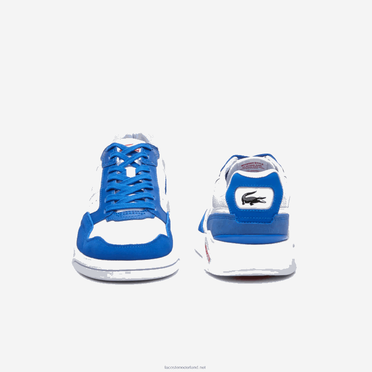 Lacoste Game Advance luxe leren sneakers 0828H1707 wit/blauw 080 Heren