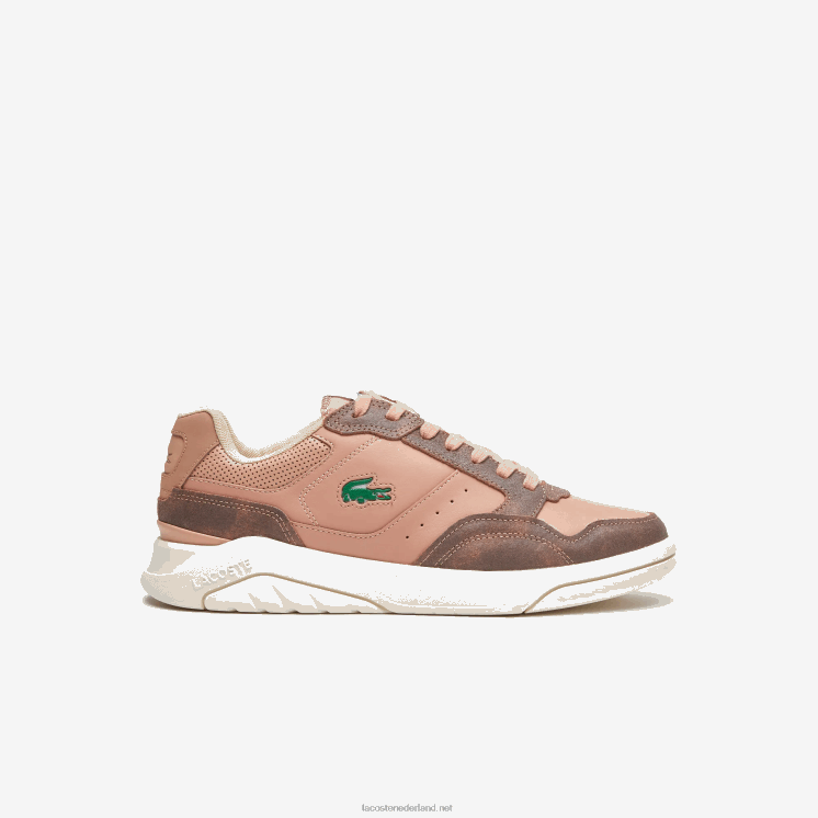 Lacoste Game Advance luxe leren sneakers 0828H1902 bruin wit 2c3 Heren