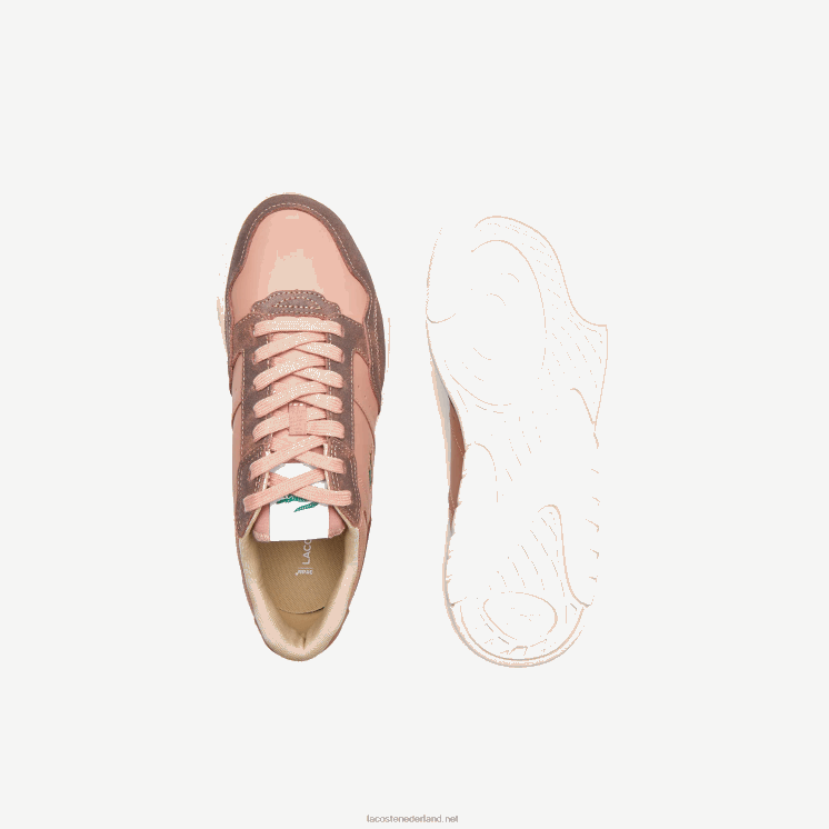 Lacoste Game Advance luxe leren sneakers 0828H1902 bruin wit 2c3 Heren
