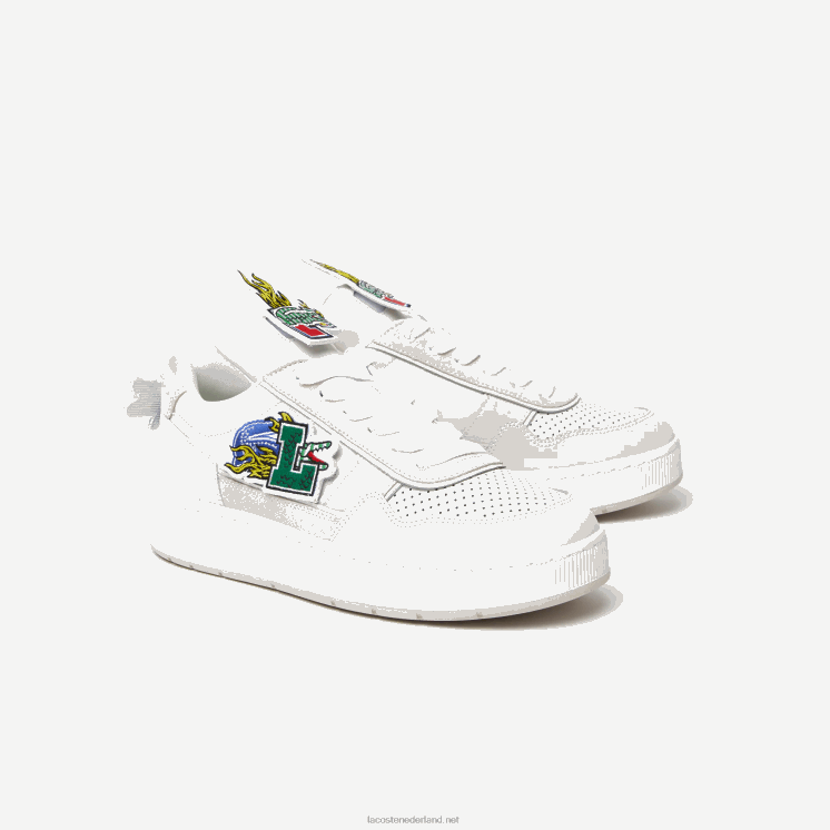 Lacoste ace clip leren sneakers 0828H1785 wit 21g Heren