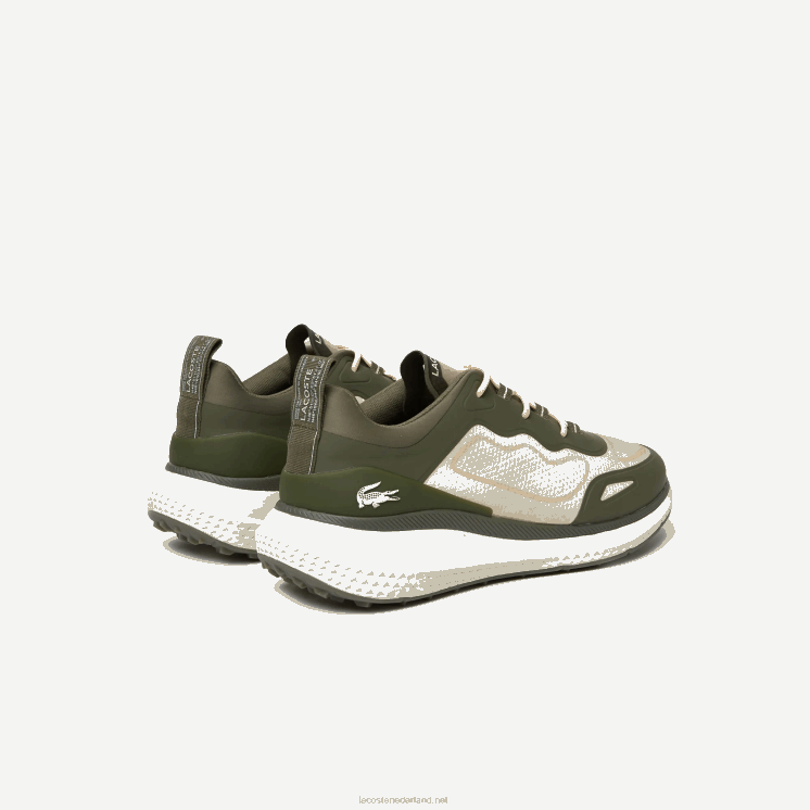Lacoste actieve 4851 stoffen sneakers 0828H1887 donkergroen & gebroken wit 1x3 Heren