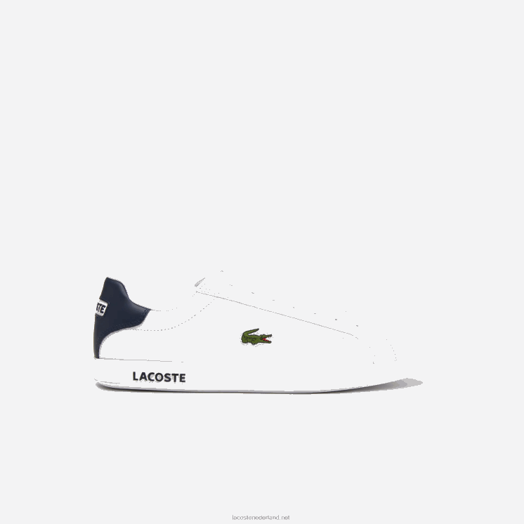 Lacoste afgestudeerde leren sneakers 0828H1912 wit & marine 042 Heren