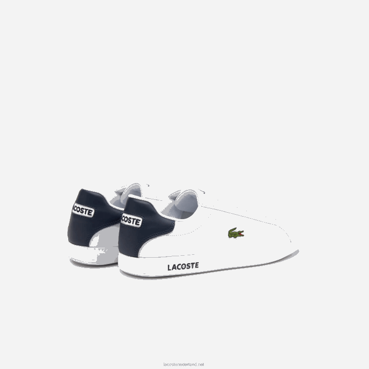 Lacoste afgestudeerde leren sneakers 0828H1912 wit & marine 042 Heren