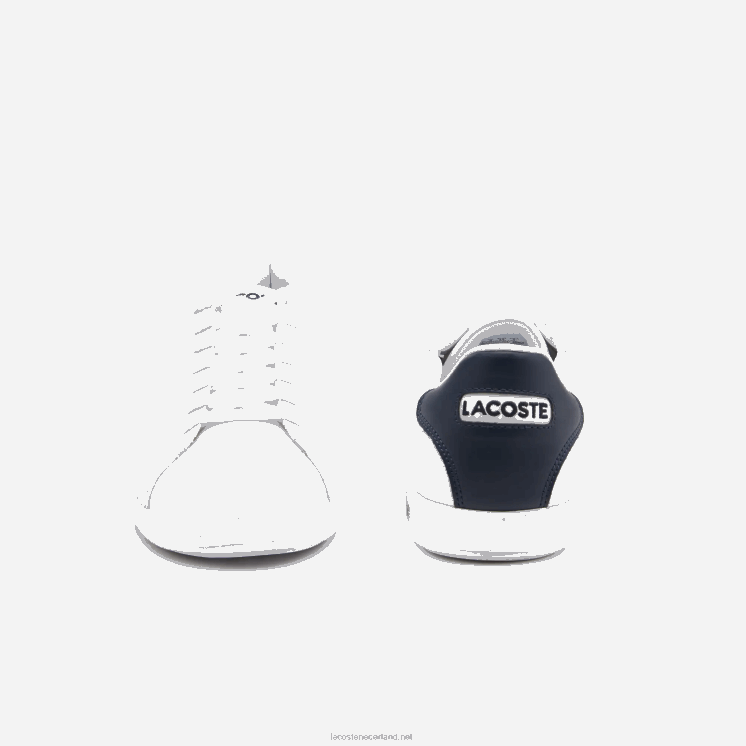 Lacoste afgestudeerde leren sneakers 0828H1912 wit & marine 042 Heren