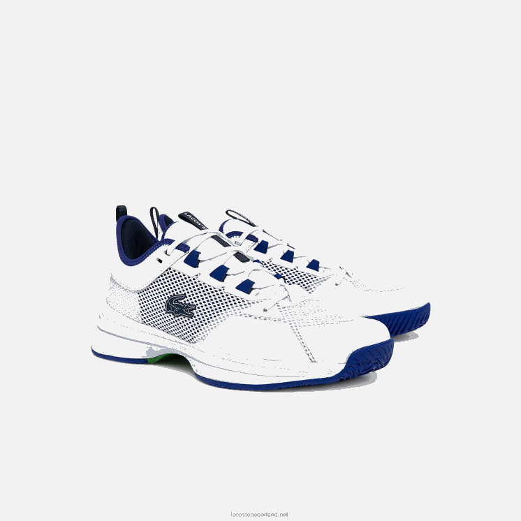 Lacoste ag-lt21 tennisschoenen van textiel en synthetisch materiaal 0828H1865 wit/blauw 080 Heren