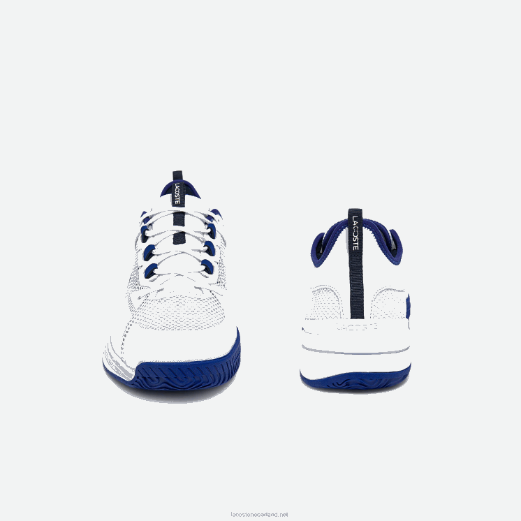 Lacoste ag-lt21 tennisschoenen van textiel en synthetisch materiaal 0828H1865 wit/blauw 080 Heren