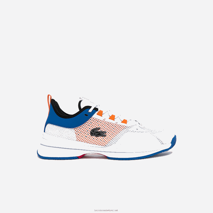 Lacoste ag-lt21 tennisschoenen van textiel en synthetisch materiaal 0828H1866 wit oranje 1u2 Heren