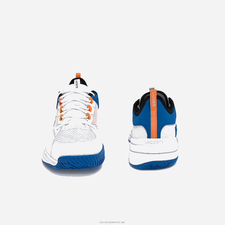 Lacoste ag-lt21 tennisschoenen van textiel en synthetisch materiaal 0828H1866 wit oranje 1u2 Heren