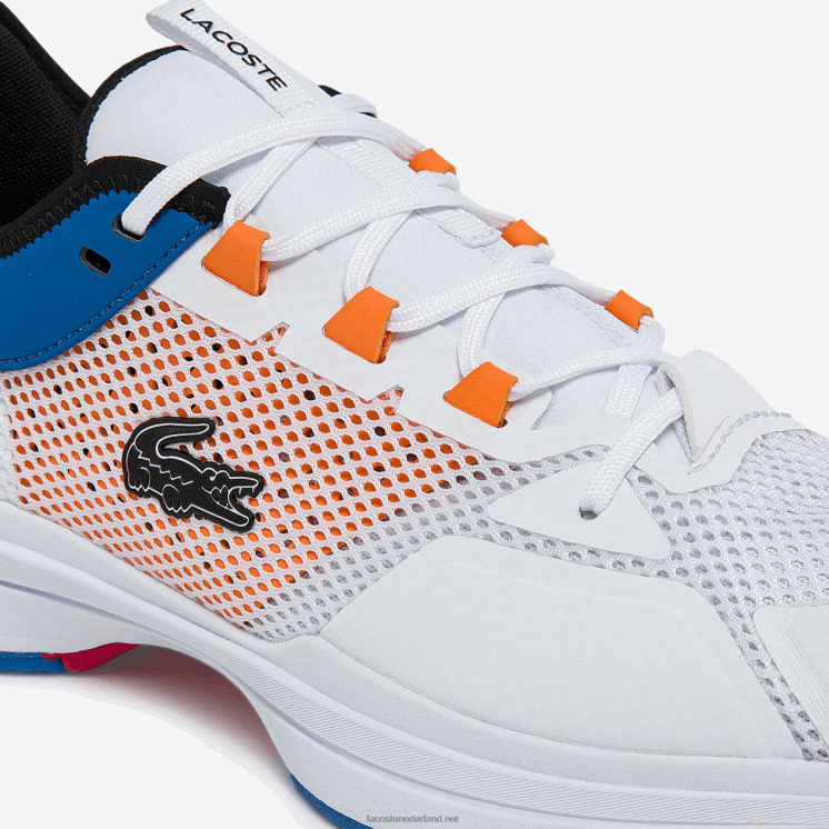 Lacoste ag-lt21 tennisschoenen van textiel en synthetisch materiaal 0828H1866 wit oranje 1u2 Heren