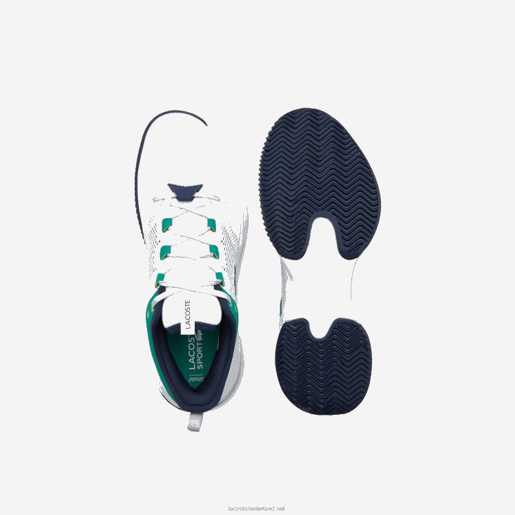 Lacoste ag-lt21 textiel tennisschoenen 0828H1903 wit/groen 082 Heren