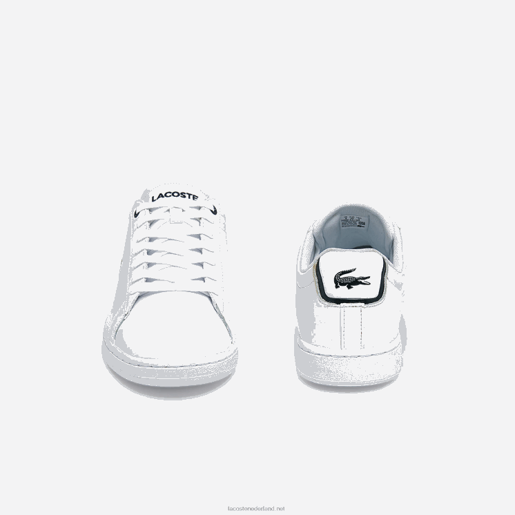 Lacoste carnaby bl leren sneakers 0828H1815 wit & marine 042 Heren