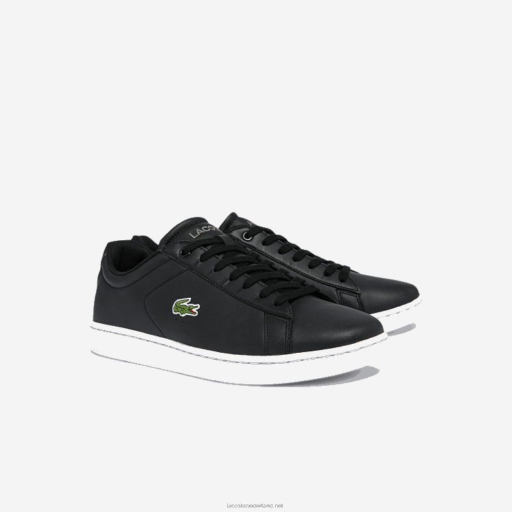 Lacoste carnaby bl leren sneakers 0828H1816 zwart-wit 312 Heren