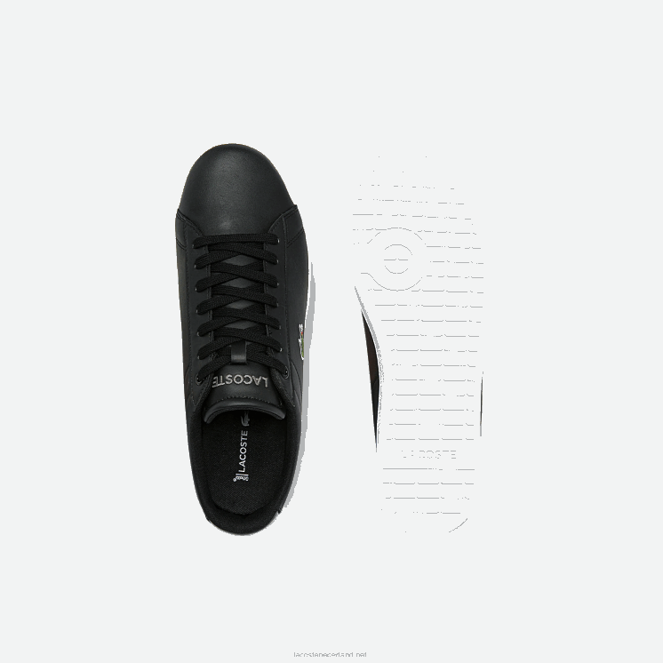 Lacoste carnaby bl leren sneakers 0828H1816 zwart-wit 312 Heren