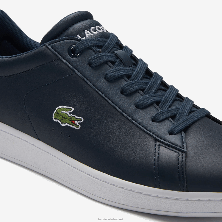 Lacoste carnaby evo leren sneakers 0828H1874 marineblauw 003 Heren