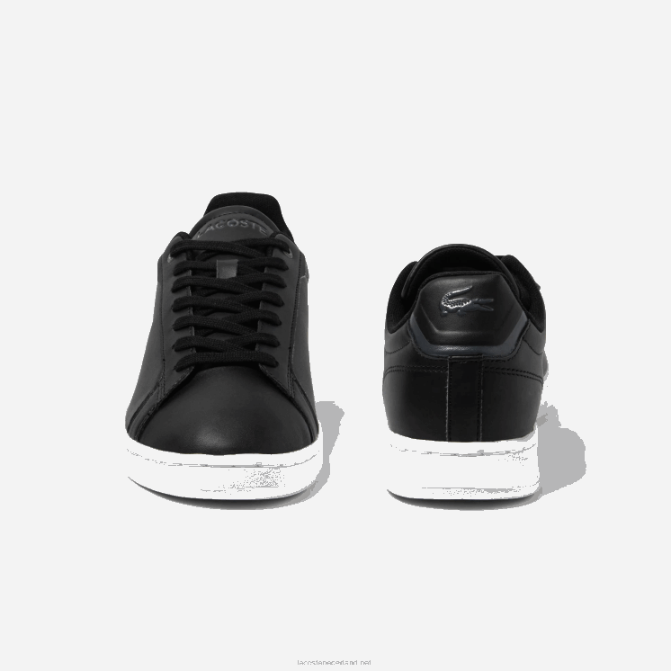Lacoste carnaby pro bl leren tonale sneakers 0828H1742 zwart-wit 312 Heren