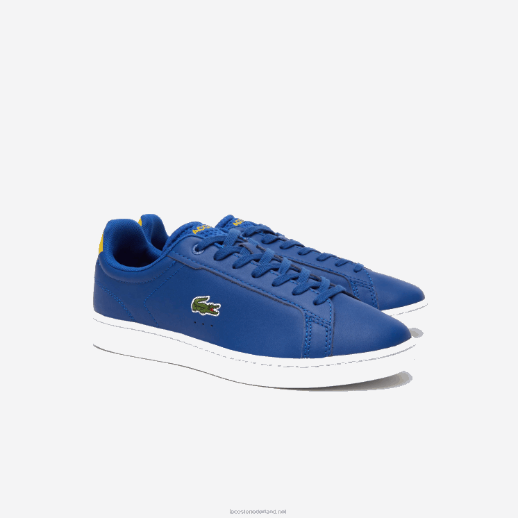 Lacoste carnaby pro lederen hak pop sneakers 0828H1744 donkerblauw & wit 121 Heren