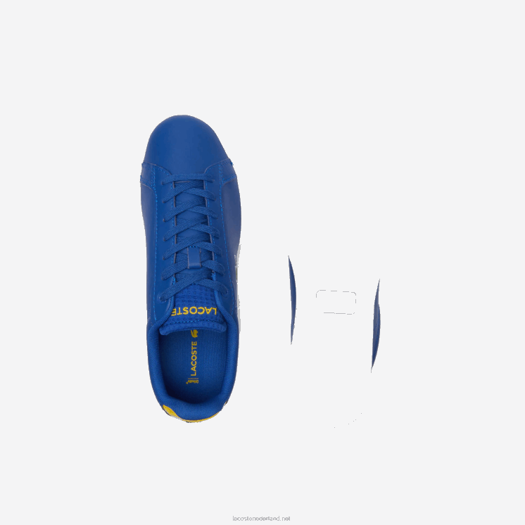 Lacoste carnaby pro lederen hak pop sneakers 0828H1744 donkerblauw & wit 121 Heren