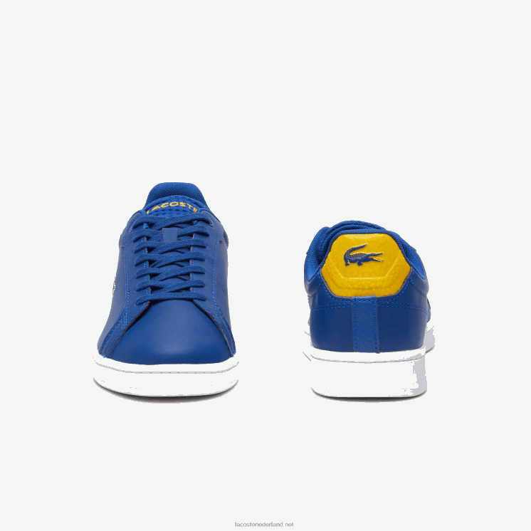 Lacoste carnaby pro lederen hak pop sneakers 0828H1744 donkerblauw & wit 121 Heren