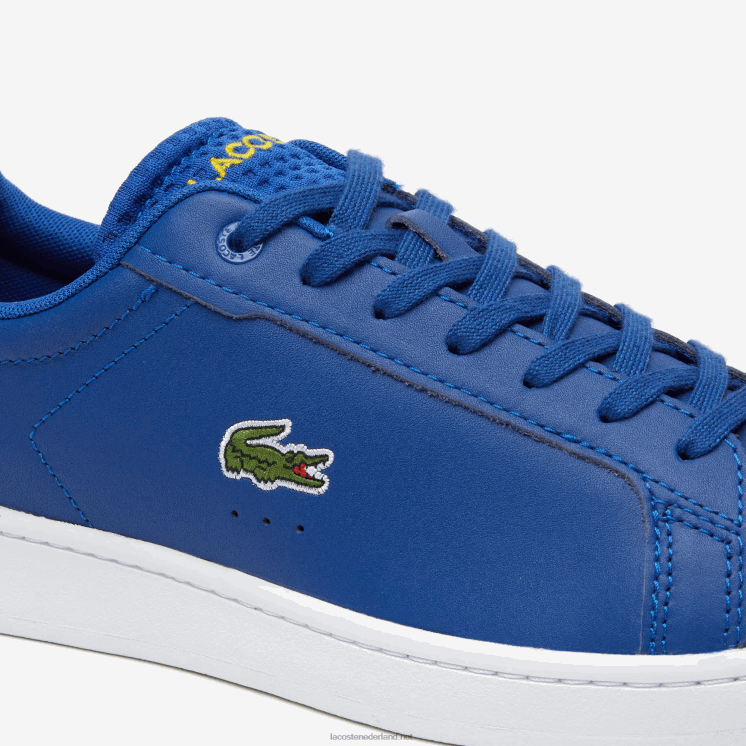 Lacoste carnaby pro lederen hak pop sneakers 0828H1744 donkerblauw & wit 121 Heren