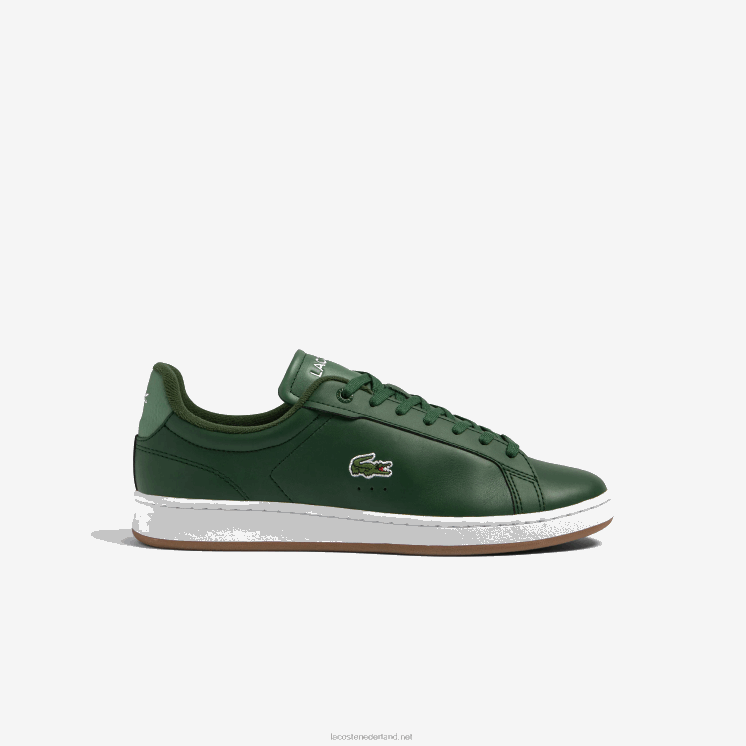 Lacoste carnaby pro leren sneakers met rubberen zool 0828H1723 donkergroene gomgr Heren