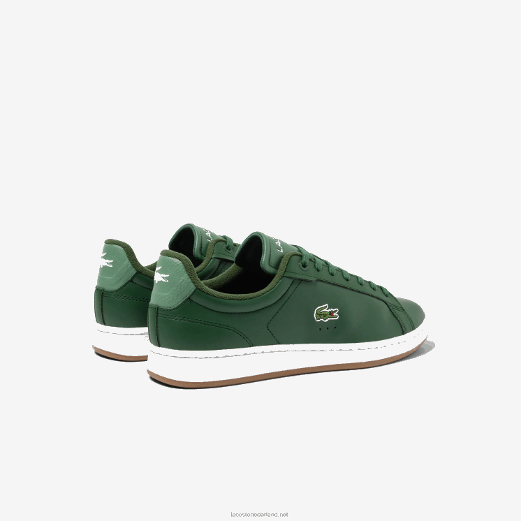 Lacoste carnaby pro leren sneakers met rubberen zool 0828H1723 donkergroene gomgr Heren
