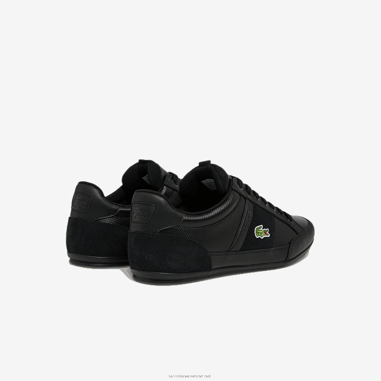 Lacoste chaymon bl leren en synthetische ton-sur-ton sneakers 0828H1807 zwart 02u Heren