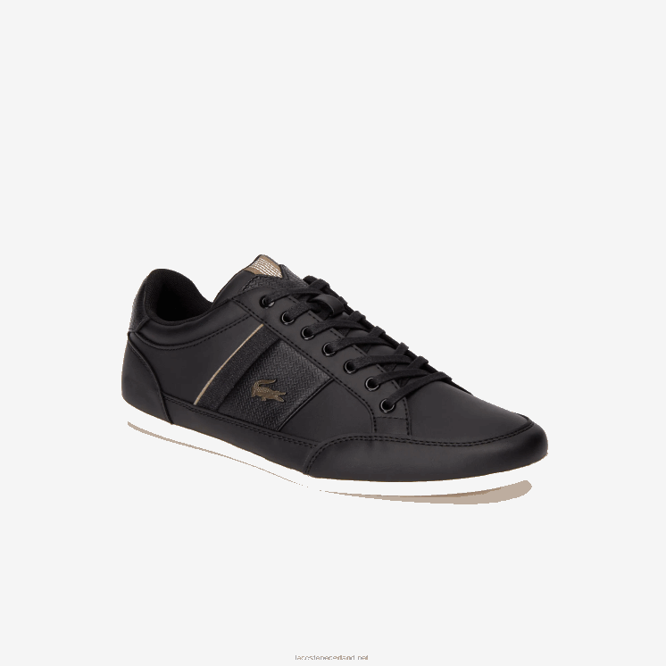Lacoste chaymon lederen en synthetische sneakers 0828H1715 zwart kaki 2u5 Heren