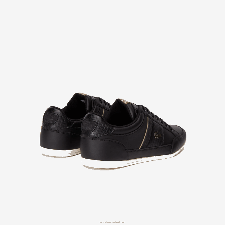 Lacoste chaymon lederen en synthetische sneakers 0828H1715 zwart kaki 2u5 Heren