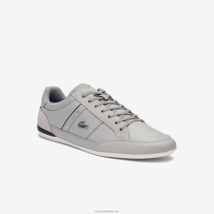 Lacoste chaymon leren sneakers 0828H1709 grijs zwart 276 Heren