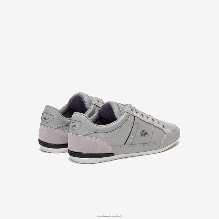 Lacoste chaymon leren sneakers 0828H1709 grijs zwart 276 Heren