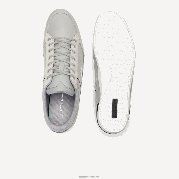 Lacoste chaymon leren sneakers 0828H1709 grijs zwart 276 Heren