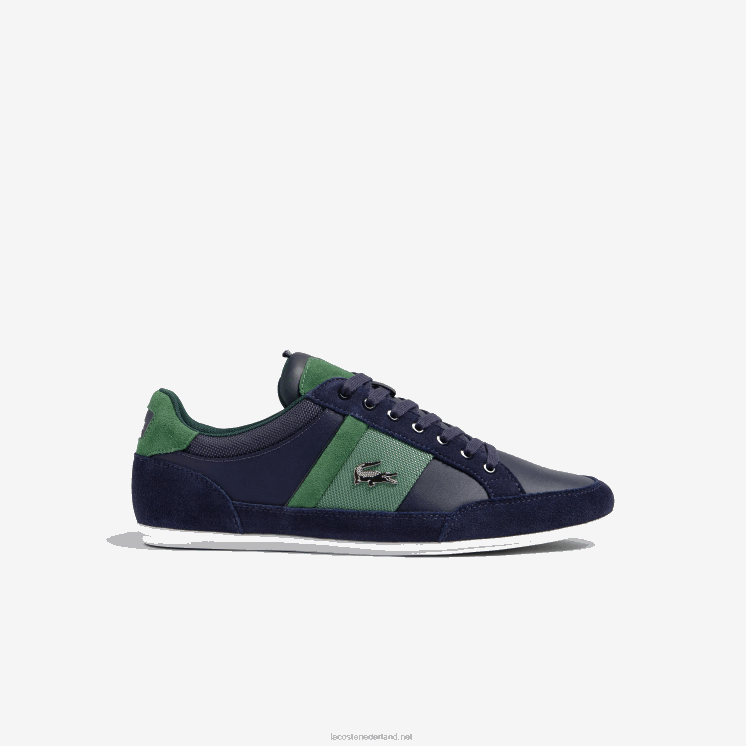 Lacoste chaymon leren sneakers 0828H1735 marine & groen 2s3 Heren