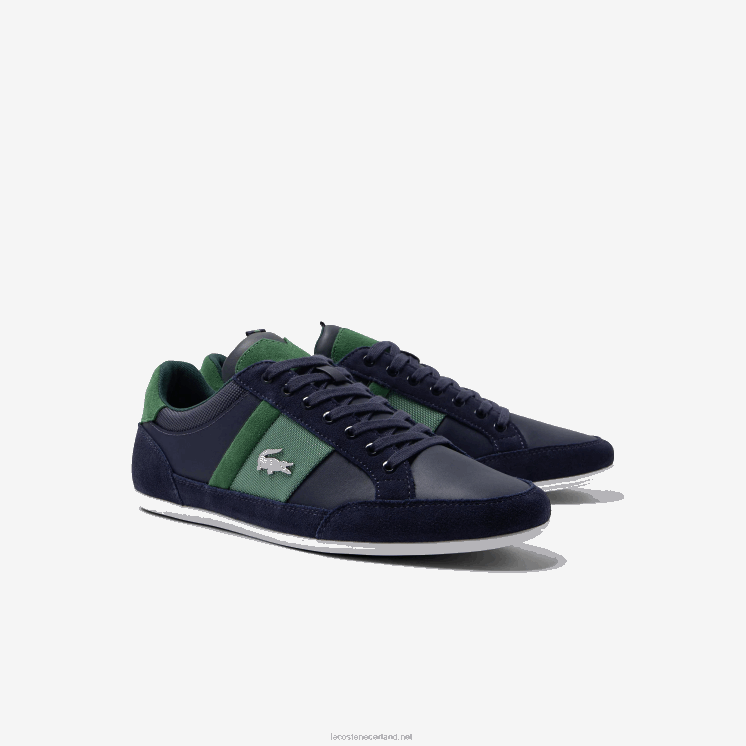 Lacoste chaymon leren sneakers 0828H1735 marine & groen 2s3 Heren