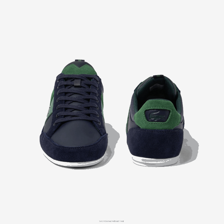 Lacoste chaymon leren sneakers 0828H1735 marine & groen 2s3 Heren