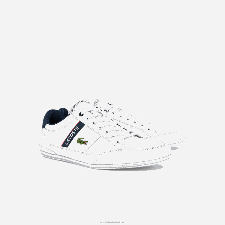 Lacoste chaymon sneakers van textiel en synthetisch materiaal 0828H1791 wit/marine & rood 407 Heren