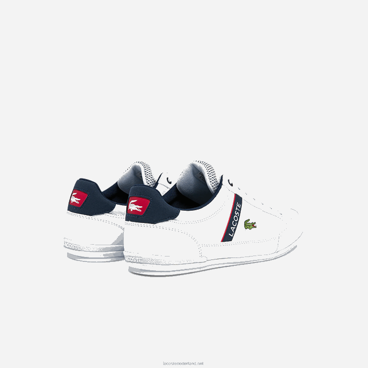 Lacoste chaymon sneakers van textiel en synthetisch materiaal 0828H1791 wit/marine & rood 407 Heren