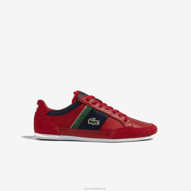 Lacoste chaymon stoffen sneakers 0828H1737 rood marine rs7 Heren