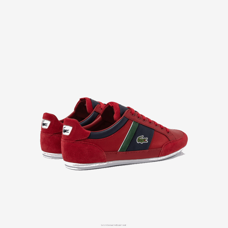 Lacoste chaymon stoffen sneakers 0828H1737 rood marine rs7 Heren