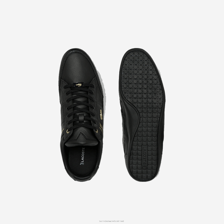 Lacoste chaymon synthetische en leren sneakers 0828H1833 zwart 02u Heren