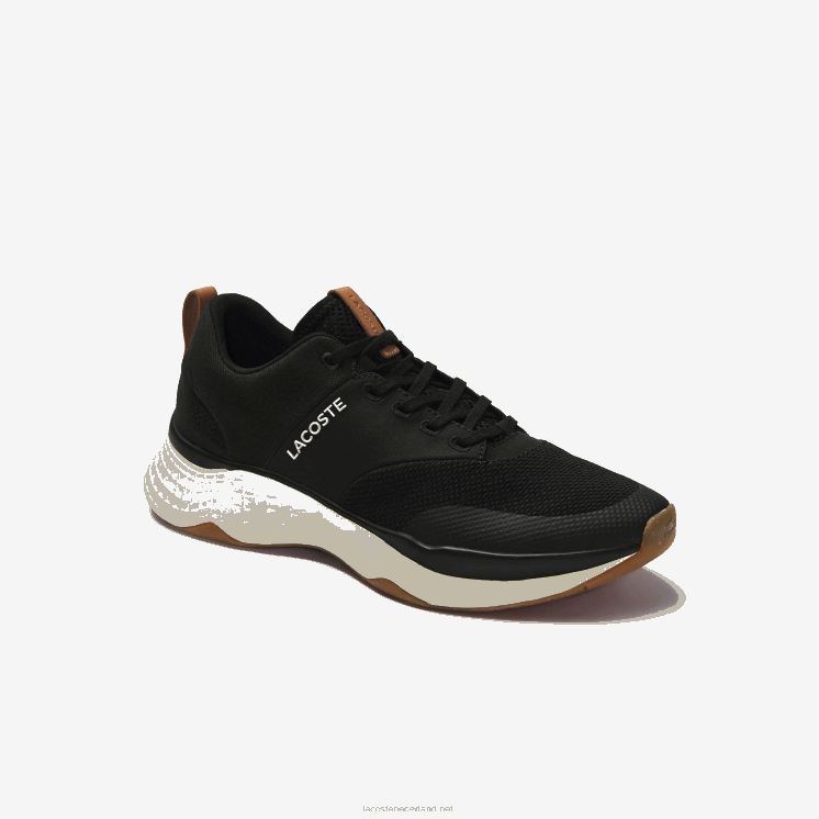 Lacoste court-drive plus colourblock textiel sneakers 0828H1868 zwart & gebroken wit 454 Heren