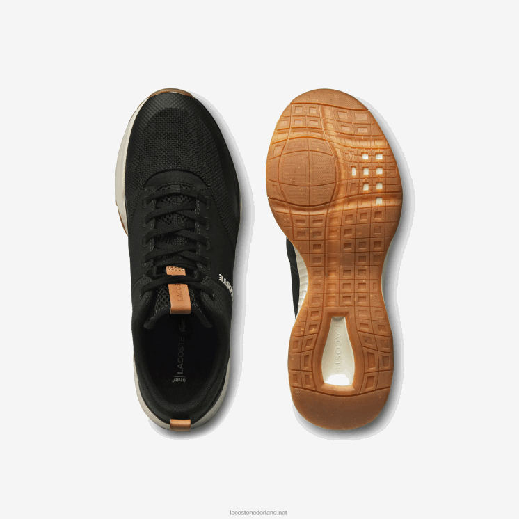 Lacoste court-drive plus colourblock textiel sneakers 0828H1868 zwart & gebroken wit 454 Heren