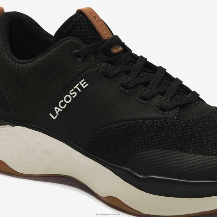 Lacoste court-drive plus colourblock textiel sneakers 0828H1868 zwart & gebroken wit 454 Heren